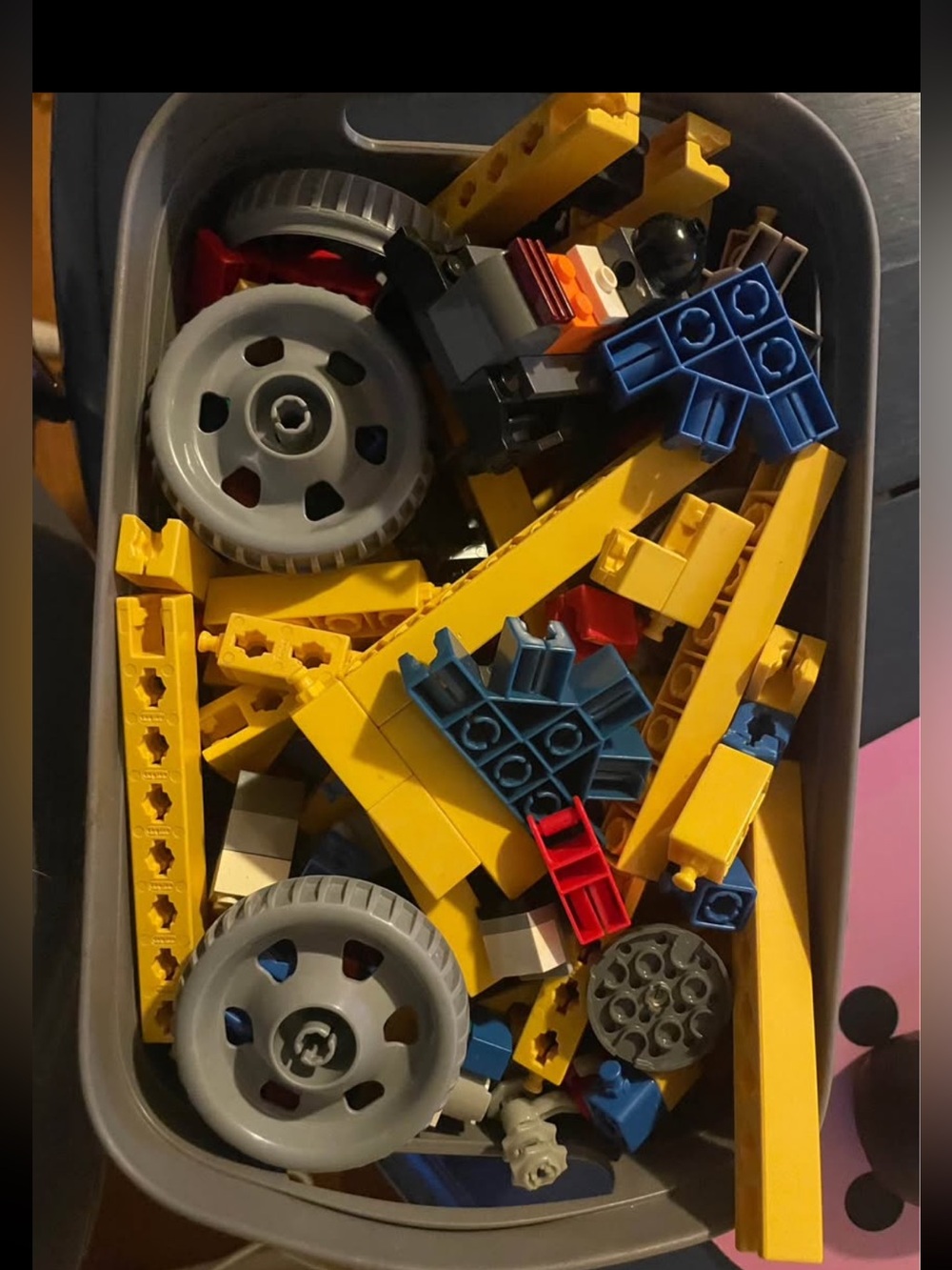 Yellow and Blue Construction Building Block Set - Kids Toys